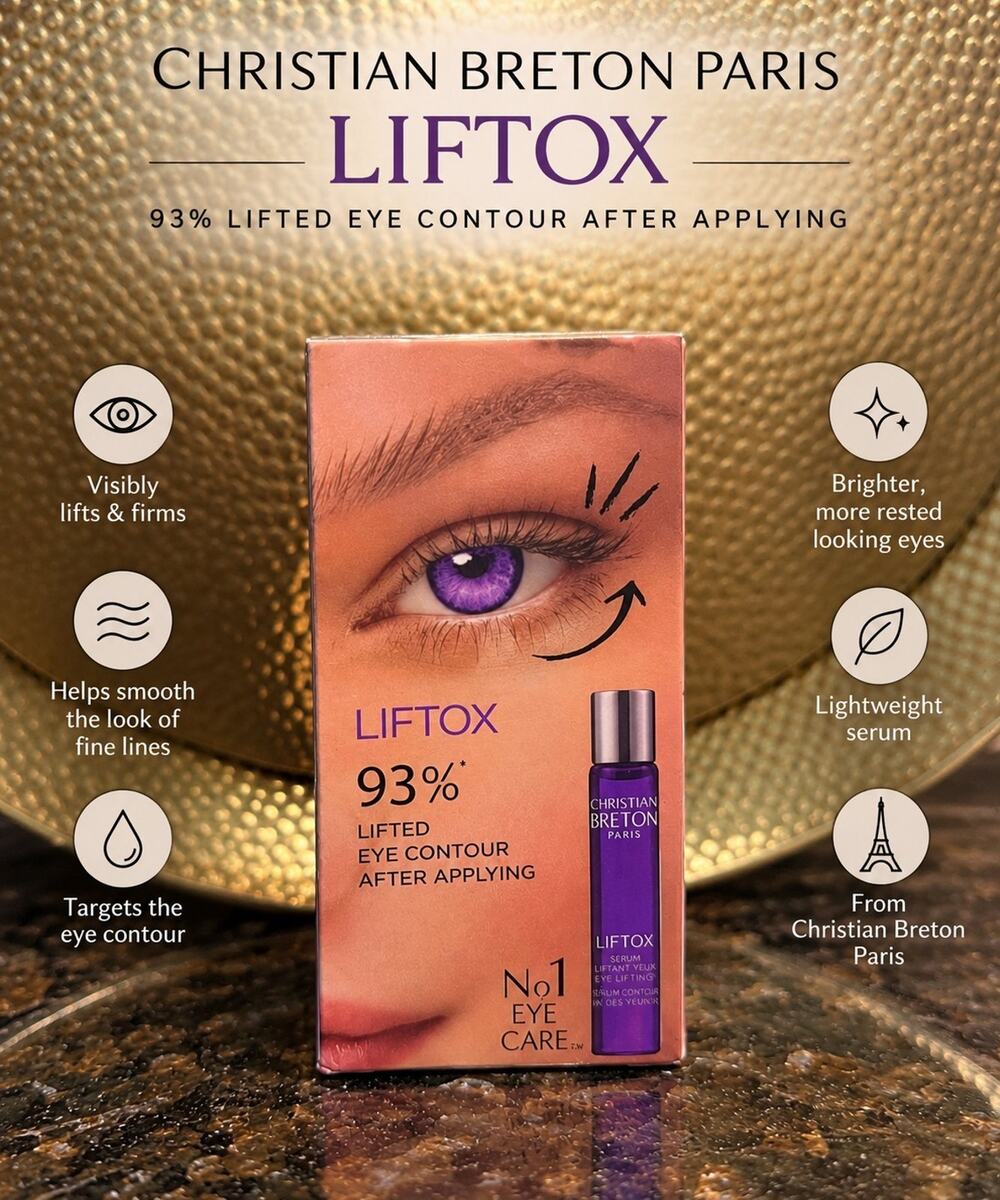 Christian Breton Liftox Eye Contour Serum 0.34 oz Anti-Aging Under Eye Treatment